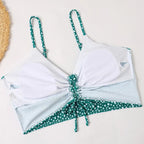 | 3-Piece Ombre Lace Bikini Swimsuit with Skirt
