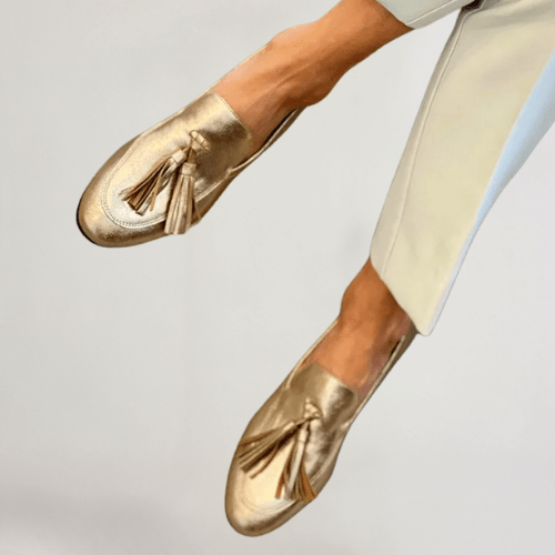 | Women’s Gold Loafers