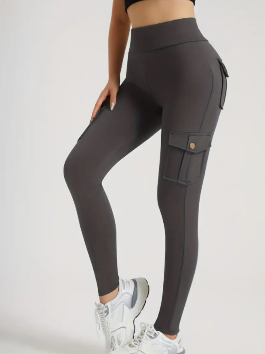 Pocket Elastic Tight-fitting Sexy Sports Pants, High-waisted And Quick-drying Pants