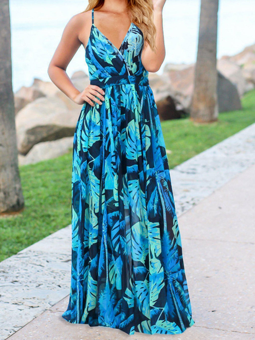 Floral Print Bohemia Camisoles Maxi Dresses