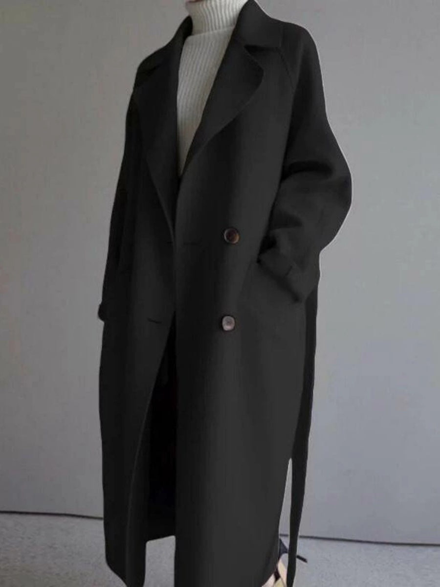 Mid-length Woolen Cloth Double-breasted Woolen Cloth Coats