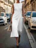 Grace Commuting Belts Solid Color Maxi Dresses