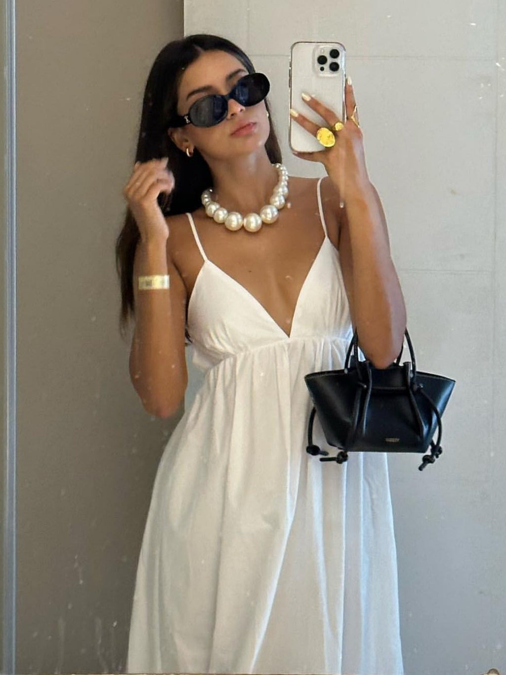 Big Backless V-neck Camisoles Maxi Dresses