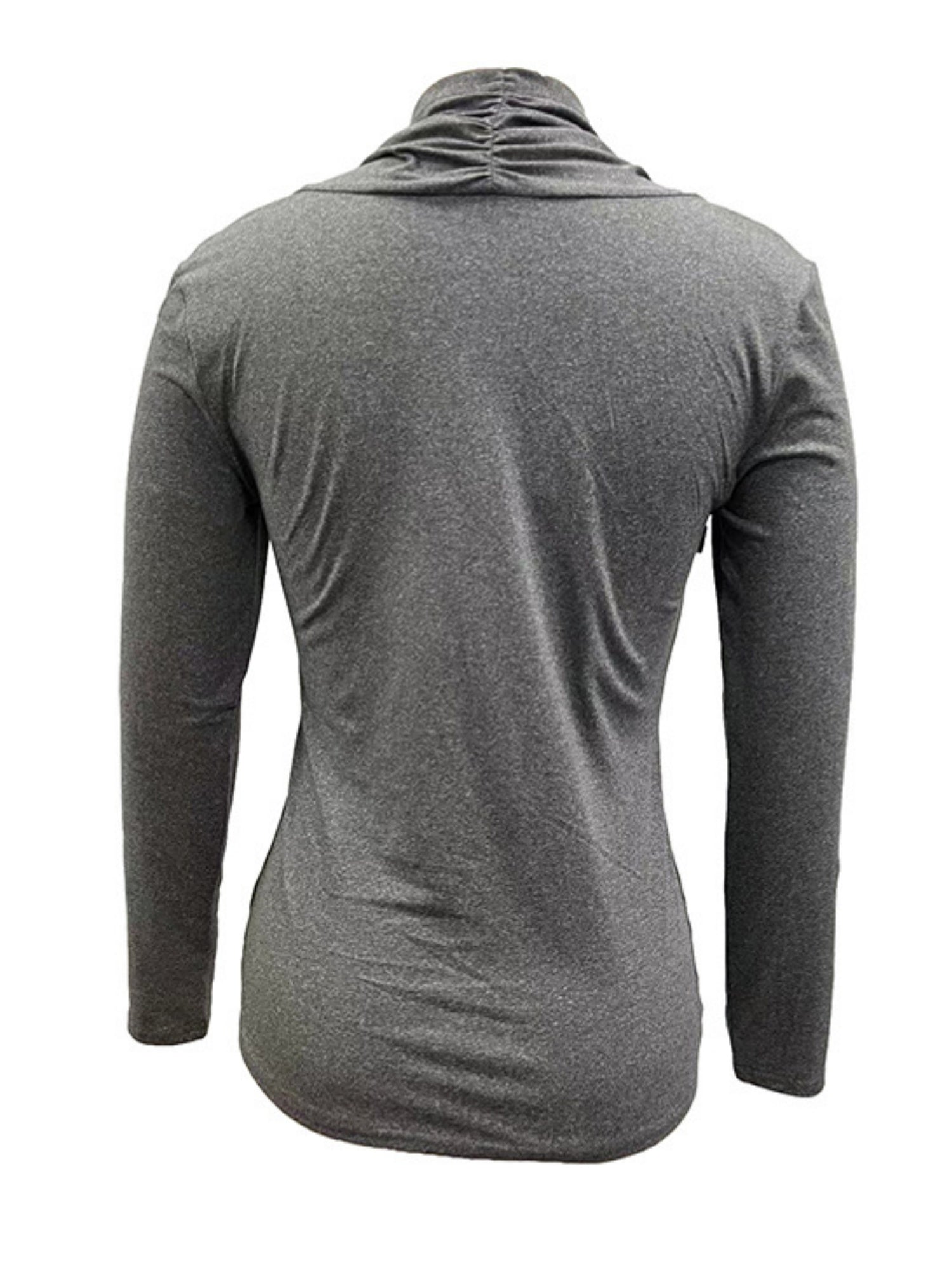 Leopard Print Patchwork U-neck Long-sleeved T-shirt