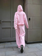 Soft Cotton Zip Hoodie Tracksuit Set