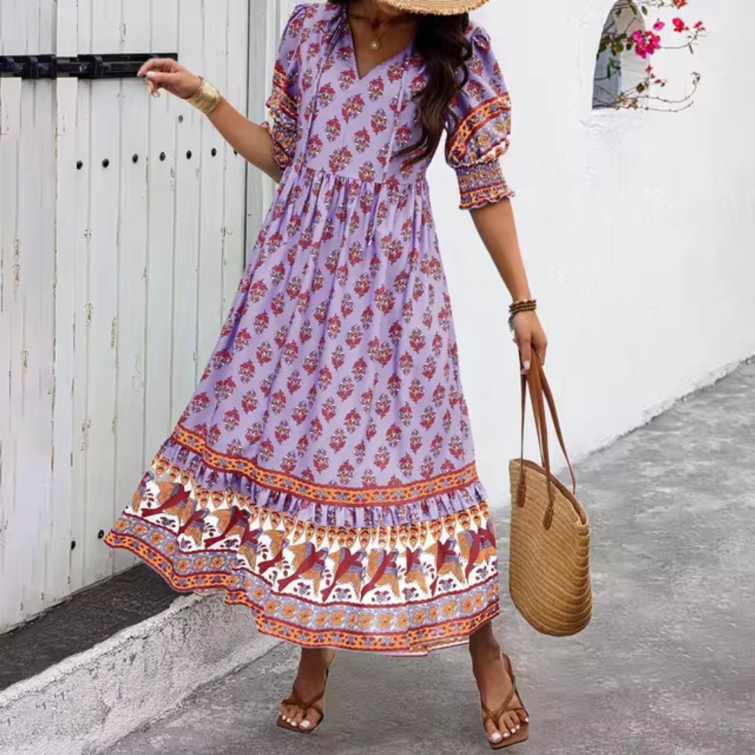 | Elegant Dress in Sunset Breeze