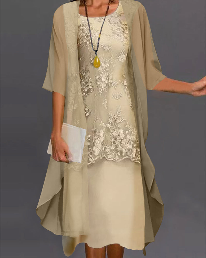 Ariana Minimalist Chiffon Dress Roma Premium Wardrobe Essential