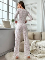 Floral Print Long-sleeved Loungewear Set