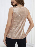 Sequins Sleeveless Tank Tops
