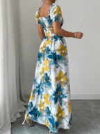 V-neck Floral Grace Maxi Dresses