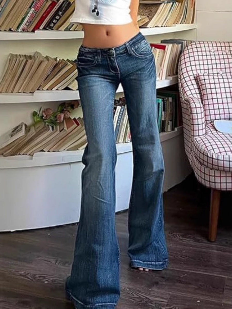 Slim Fit Stretch Washing Trumpet Jeans