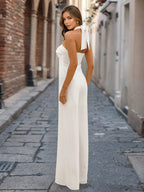 Hollow Out Neck Strap Jumpsuits