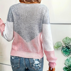 | Women’s Color Block Sweater, Mesh Detail