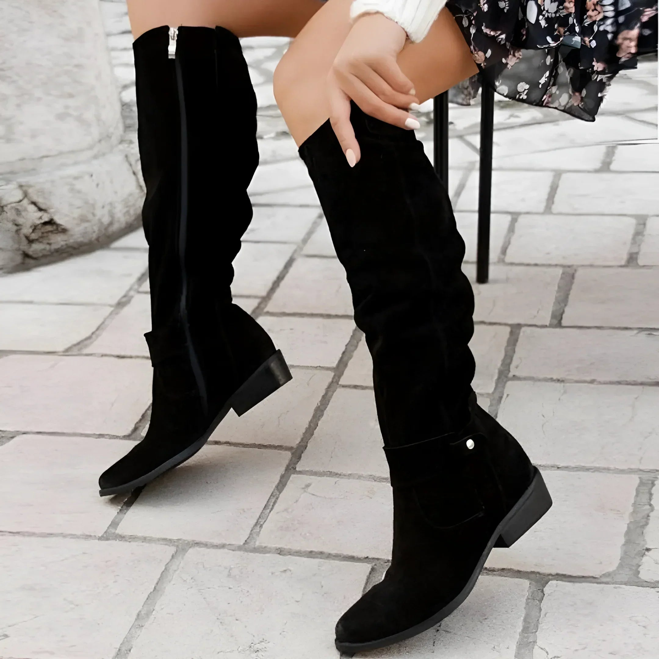 | Suede Knee Boots