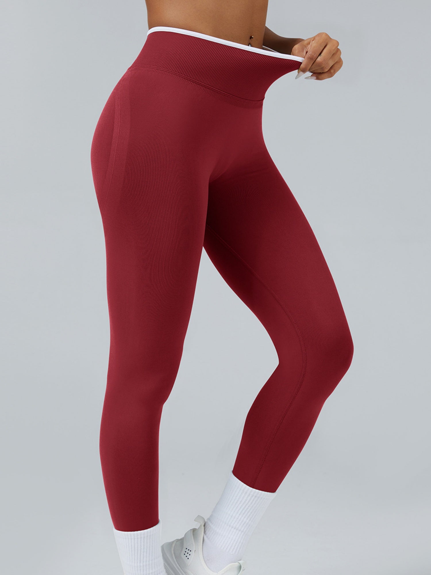 Color Matching Seamless High-waisted Hip Lift Exercise Yoga Pants