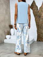 The Averie Set — Layered Top & Wide-Leg Trousers