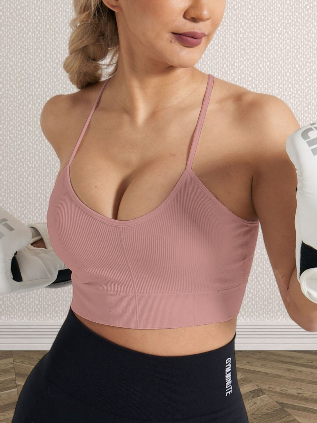 Cross-back Beauty Yoga Vest Thin Straps Worn As Outerwear Sports Bra