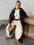 Vintage Lace Casual Pants