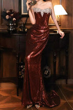 Handmade Lace Embroidered Beaded Gown Prom Dress