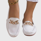 AmyVictoria | Flat Diamond Buckle Loafers