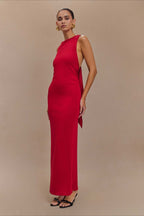 High Neck Sleeveless Wide Strap Bodycon Maxi Mini Dress