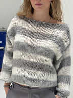 Striped Round Neck Sweater Long Sleeve