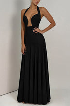 Seraphina Deep V Maxi Dress