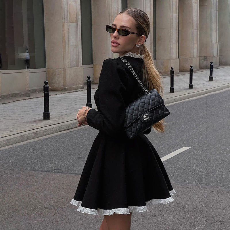 Isabelle A-Line Dress with Contrast Trim