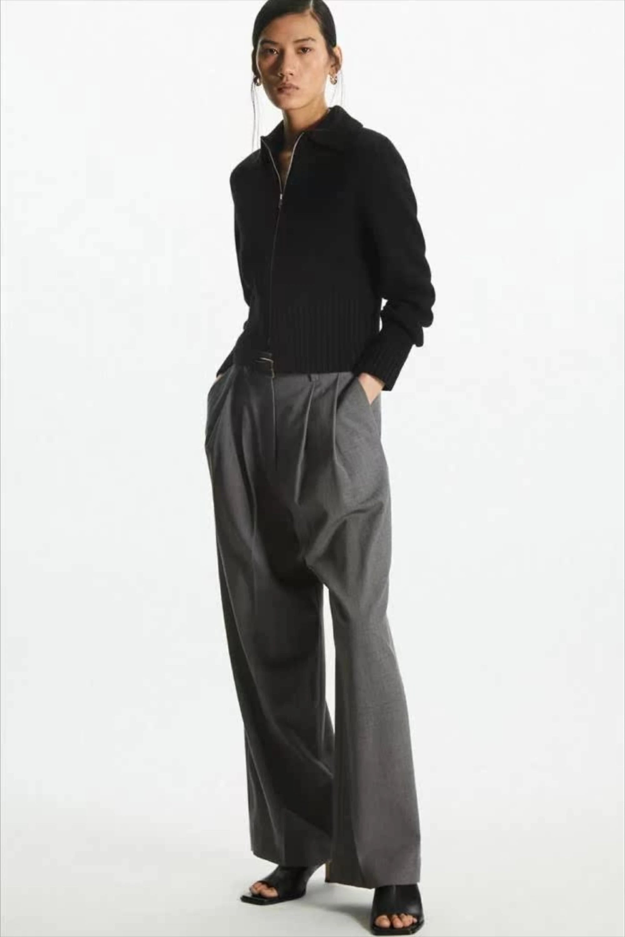 Casual Wool Blend Short Cardigan