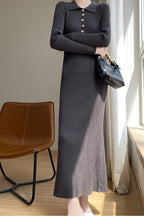 Collared Maxi Sweater Dress