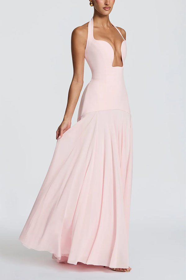 Seraphina Deep V Maxi Dress