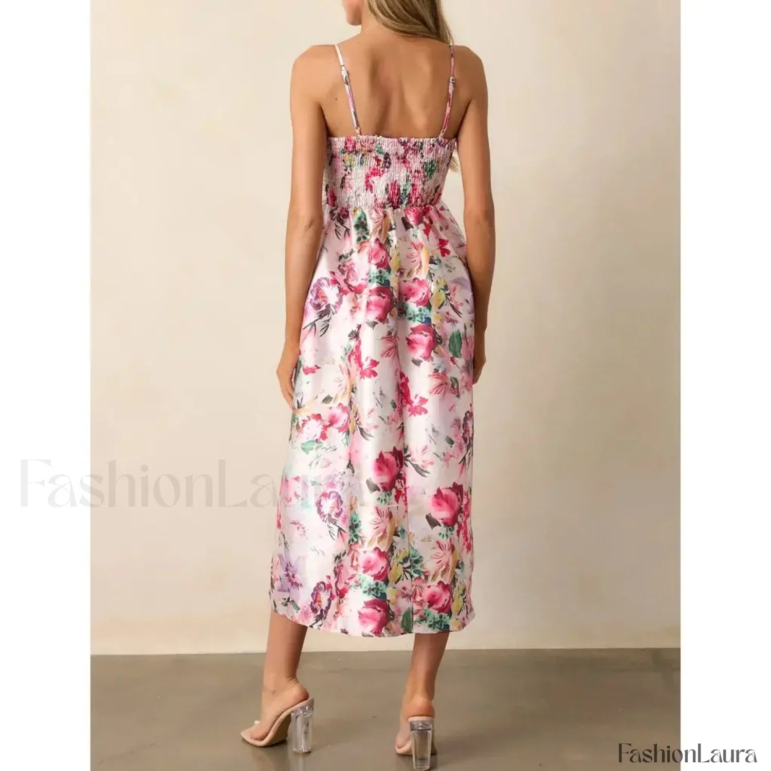 Red 3D Bow Spaghetti Strap Midi Dress