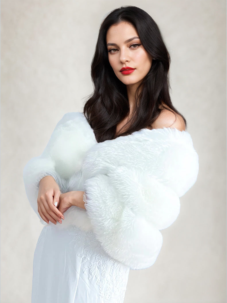 Women Poncho White Cape