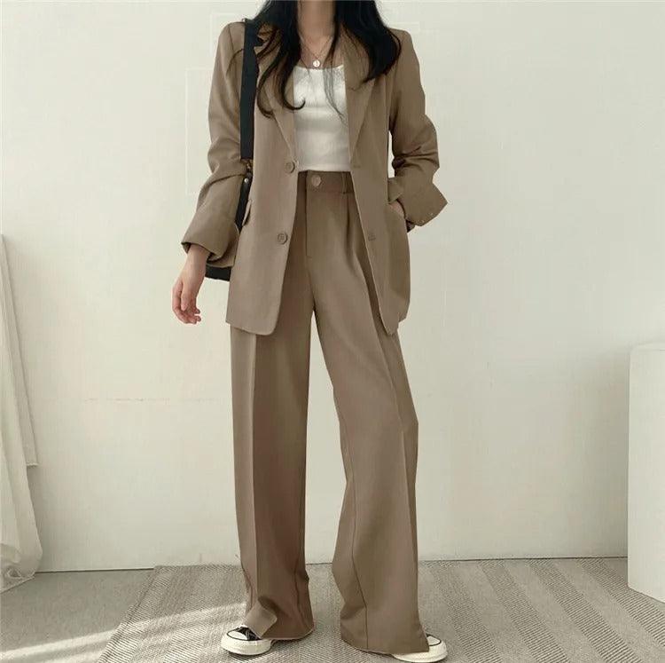 | Women's Tailored Suit Set, Long Blazer