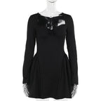 Elegant Slim Fit Bubble Long Sleeve Dress