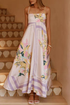 Printed Square Neck Cami Maxi Dress