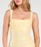 Shine Bright Sleeveless Cutout Sequin Mini Dress