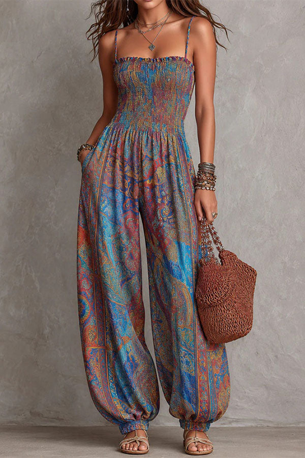 Maya Boho Chic Patchwork Jumpsuit