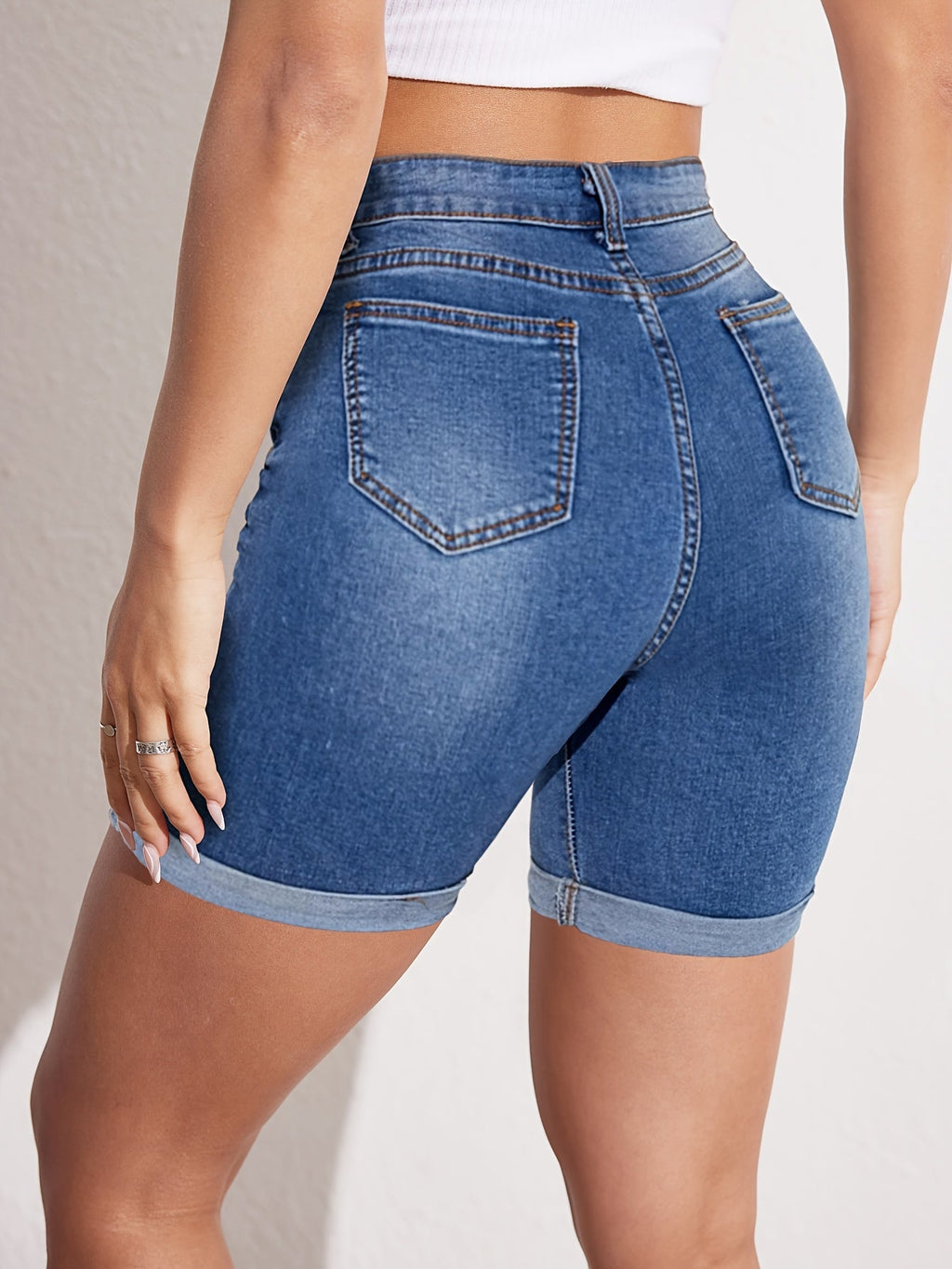 Marigold | Stretch-Fit Bermuda Shorts