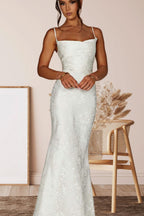 Sash Backless Mermaid Dress