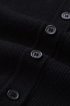 Chic Snood Neck Ribbed Knit Top