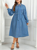 Helena Timeless Plus Size Dress Elastic Waist Designer Edit