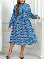 Helena Timeless Plus Size Dress Elastic Waist Designer Edit