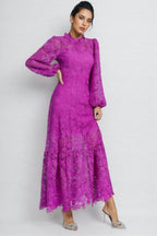 Viney Purple Cut Out Maxi Dress