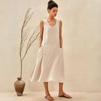 Fabiana Minimalist Dress with Pockets Elevated Occasion Wear