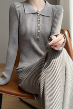 Collared Maxi Sweater Dress