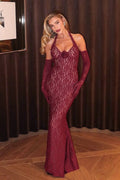 Chic Lace Insert Bodycon Slip Dress