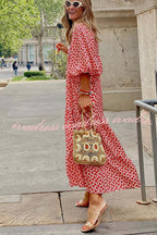Fabulous Time Puff Sleeve Tiered Midi Dress