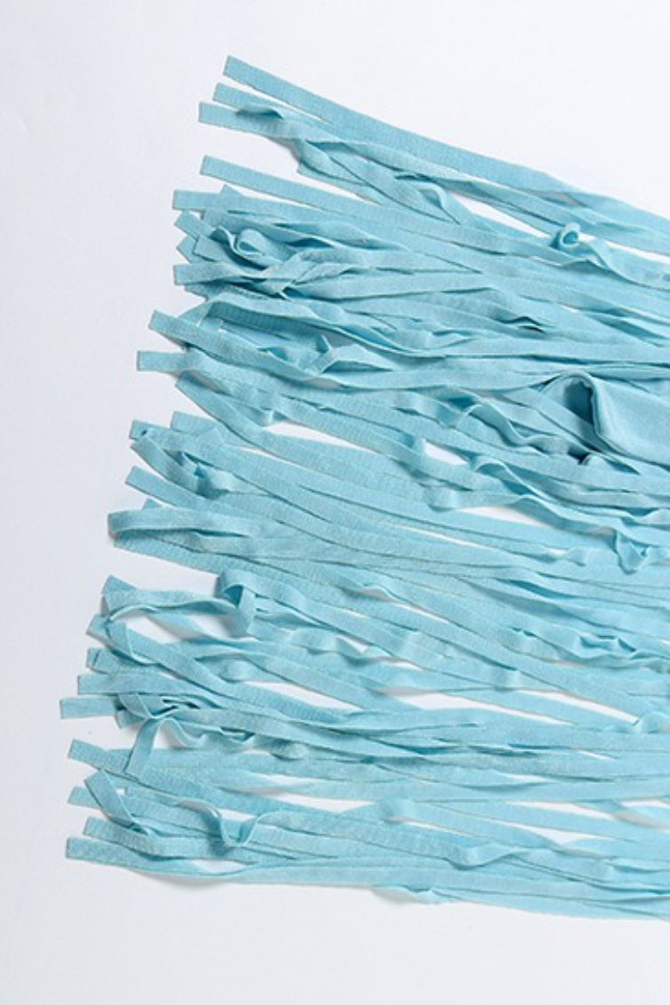 Halter Neck Draped Fringe Hem Maxi Dress