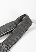 Hortensia Elevated Denim Overall Dress with Wide Straps and Buttons Chic Silhouette Collection